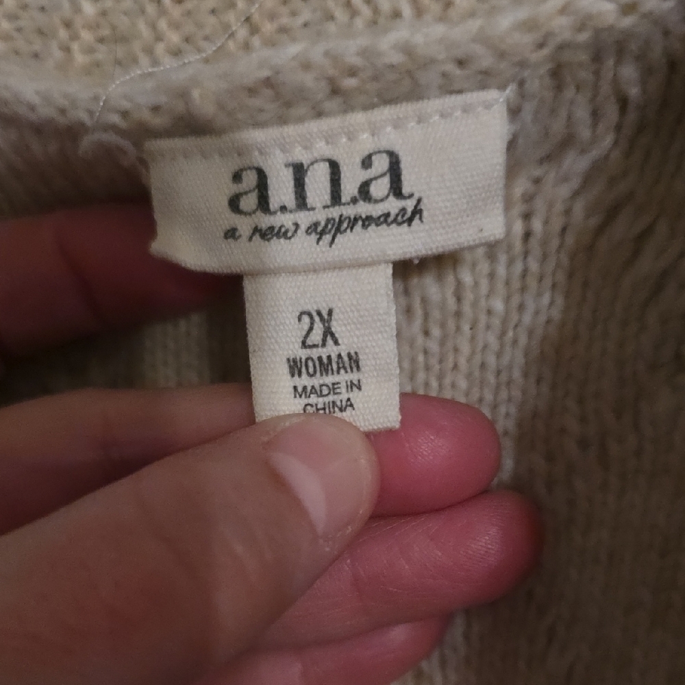 a.n.a Fringe Cardigan Sweater - Tan - Picture 2 of 5